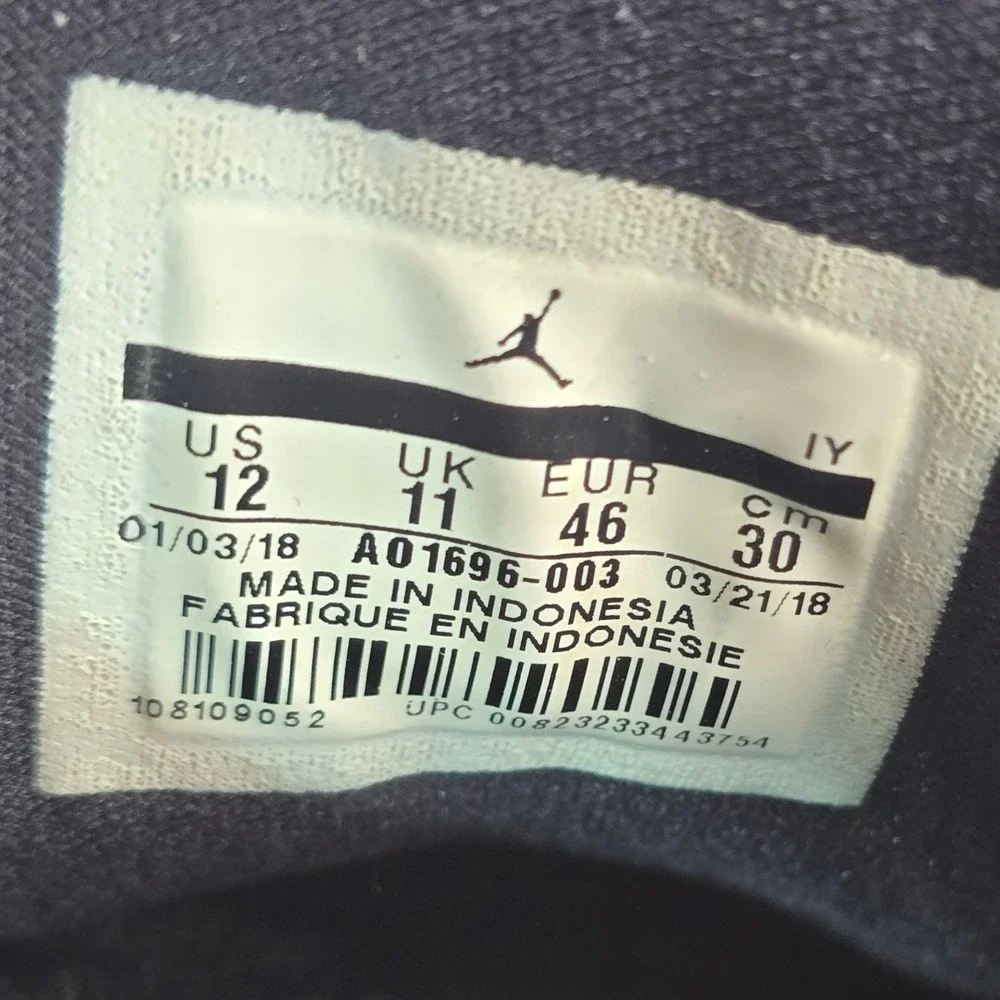 Jordan Big‎ Fund Triple Black Nubuck Basketball Shoes AO1696-003 Mens Size 12